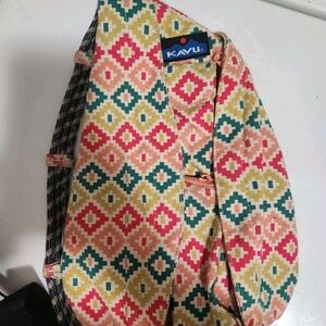 KAVU Multicolor Geometric Sling Bag